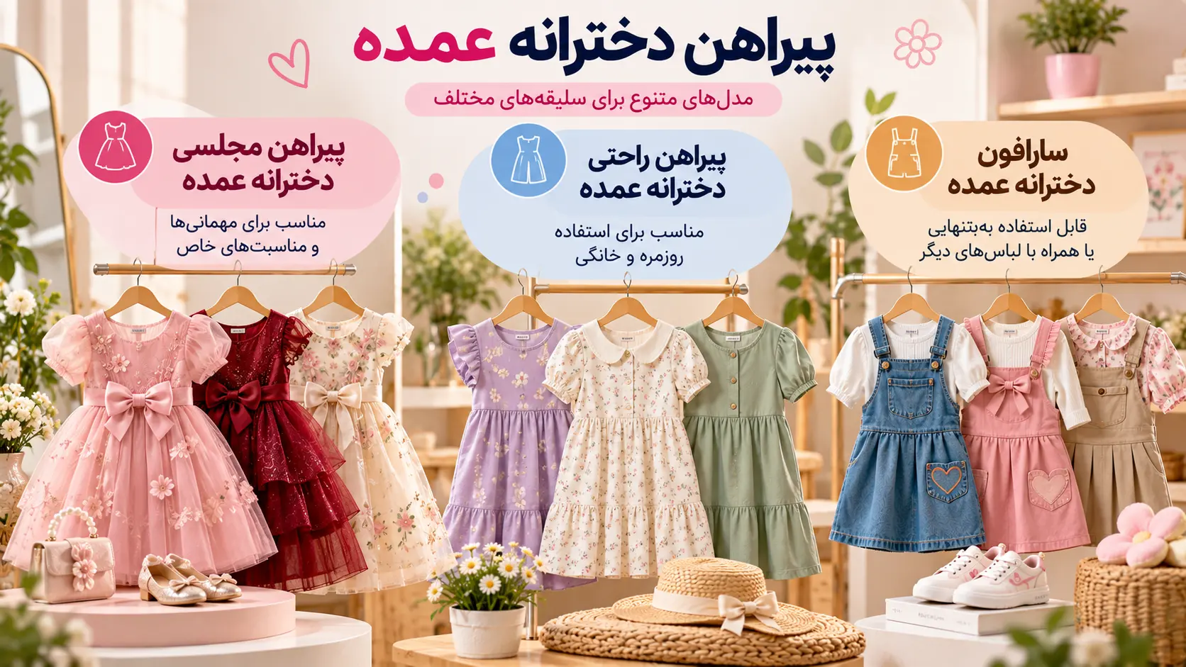 پیراهن دخترانه عمده - لینک ویترین